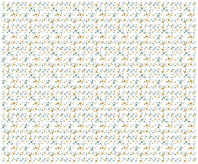 Seamless Blue Gold Geometric Pattern on White Background