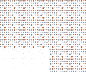 Geometric Pattern Blue Orange Grey Dots Squares Seamless Abstract Background