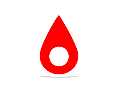 red drop icon, which is often used as a symbol