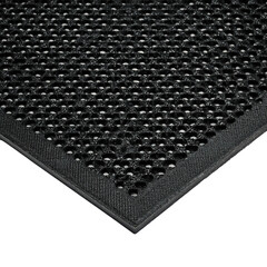 Black industrial doormat for entrance transparent background