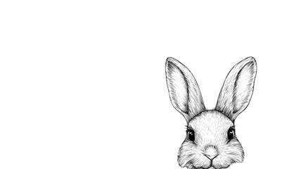 Obraz premium Cute white baby bunny rabbit character illustration vector isolated on white background for Easter holiday spring card with pink ears and happy cartoon animal toy drawing