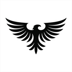 Fototapeta premium Aggressive eagle hawk mascot with sharp wings for athletic performance logo