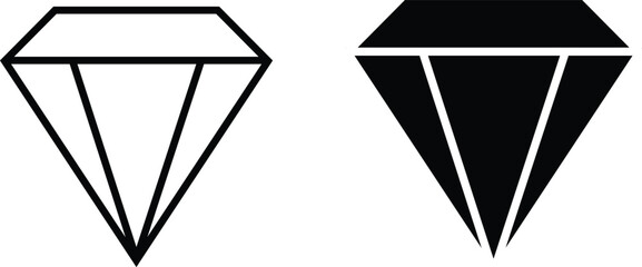 Diamond Cut Vector icon .