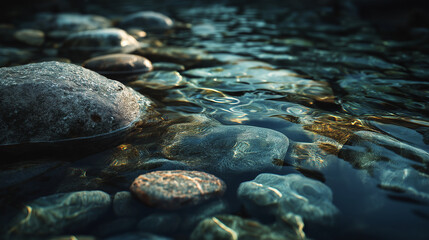 Obraz premium A calming nature detail scene emphasizing texture and clarity.