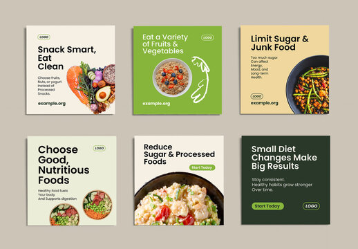 Healthy Nutrition Social Media Post Template