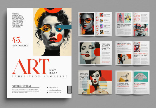 Minimal Art Exhibition Catalog Template