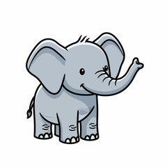 Obraz premium Happy Cartoon Elephant