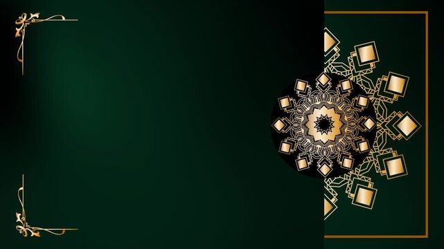 Light Motion Nature Pulse Rosette Mandala Gold Islamic Motion Background