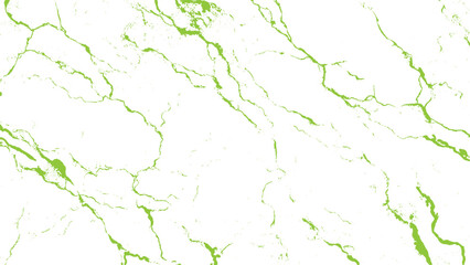 Fototapeta premium Green cracks on white background texture pattern