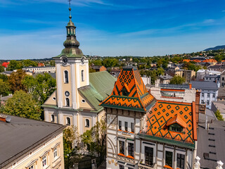 Obraz premium View of Bielsko Biala old town in Silesian Voivodeship, Poland