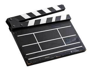 Fototapeta premium Classic film clapperboard isolated, used for movie production