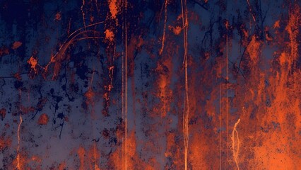 Fototapeta premium abstract grunge texture background, orange and blue streaks
