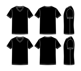 BLACK SHIRT VECTOR V-Neck