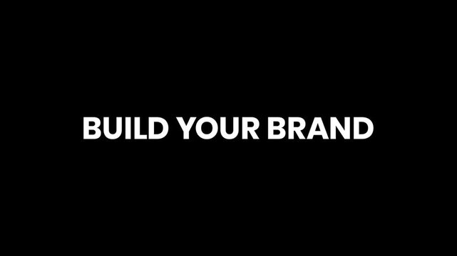 Build Your Brand Breaking Glitch Text Animation 4K for Branding Campaigns and Business Growth