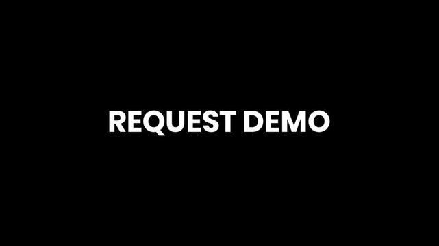 Request Demo Breaking Glitch Text Animation 4K for Product Demonstrations and Software Marketing