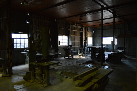 Taller de mantenimiento del Tren La Trochita