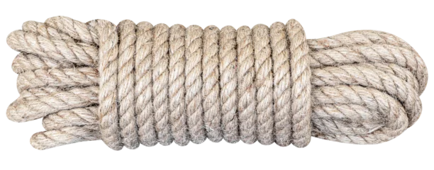 Fototapeten Schiff Brown rope roll  © Ratchapon