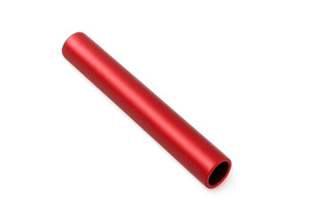 Red relay baton for athletics and sports competition