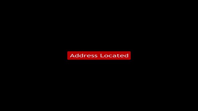 Address located icon featuring a location identification and digital safety. Minimal address icon represents GPS tracking, destination marking, and location-based services on black background.