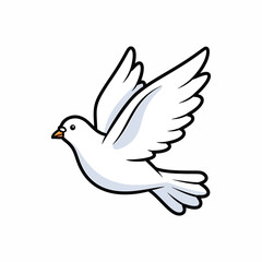 Obraz premium White Dove in Flight