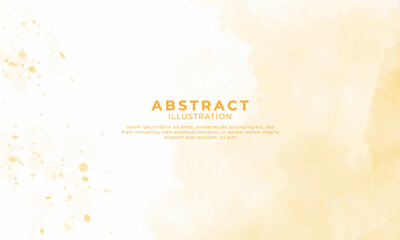 Vector abstract watercolor illustration in gold tones with golden splashes. Background for text, design, creativity