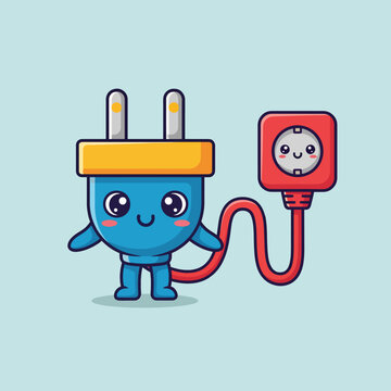 Smiling Plug Character