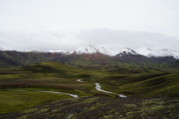 Fototapeta premium Snowy mountains Iceland