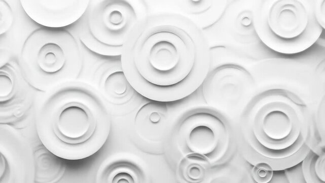 Monochrome circles background texture, light and shadows pattern