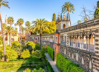 Fototapeta premium Seville Alcazar gardens in Andalusia, Spain