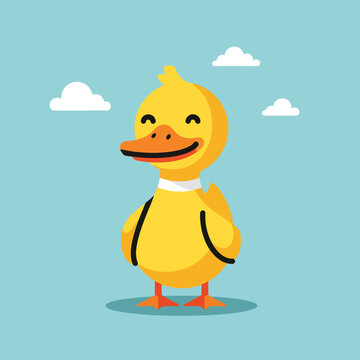 Happy Cartoon Duck