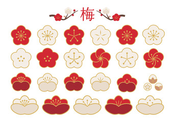 梅の花セット_紅白