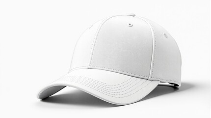 Fototapeta premium Blank white baseball cap mock up