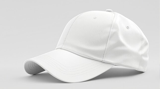 Blank white baseball cap mockup