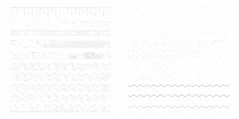 Obraz premium Abstract grayscale composition featuring lines waves and blurred text