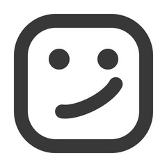Obraz premium Hopeful Emoji Outline