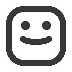Obraz premium Smile Emoji Outline