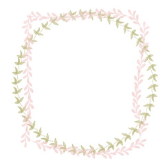 Obraz premium Hand drawn floral frames with flowers. Wreath. Elegant logo template. Vector illustration for labels, branding business identity, wedding invitation