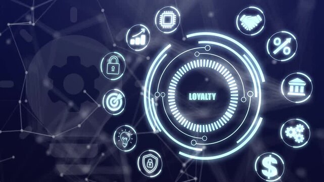 Customer Loyalty Program Management and Strategic Digital Brand Retention Solutions for Internet, Business, Technology and Network Concept.