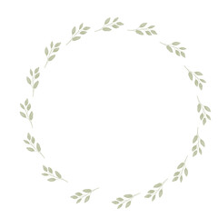 Fototapeta premium Hand drawn floral frames with flowers. Wreath. Elegant logo template. Vector illustration for labels, branding business identity, wedding invitation