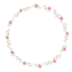 Obraz premium Hand drawn floral frames with flowers. Wreath. Elegant logo template. Vector illustration for labels, branding business identity, wedding invitation