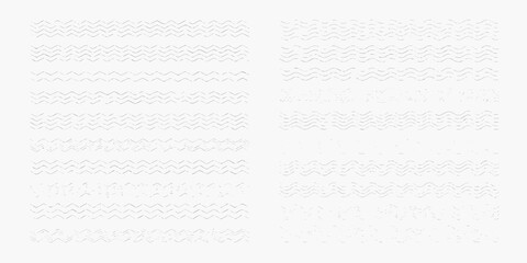Obraz premium Abstract background with repeating wavy lines in light gray tones
