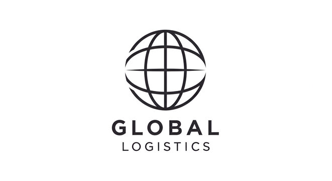 Modern Simplified Global Logistics Globe Logo Vector Icon