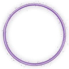 Indigo Night Purple Sharp Neon Glowing Swirl Ring Particle Overlay Isolated On Transparent Background PNG