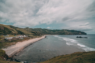 View of the coastal area in Batanes, Philippines. 