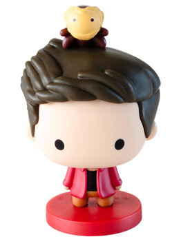 Funko Pop style Ross Geller collectible figure featured in McDonald&rsquo;s Friends promotion, January 20, 2026, in Buenos Aires, Argentina