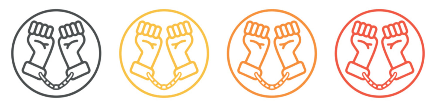 handcuffs manacles shackles icon circle