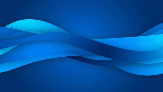 Blue Wavy Lines Abstract Background Motion.