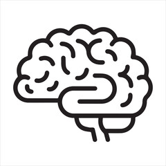 Black line icon for brain © Sonda
