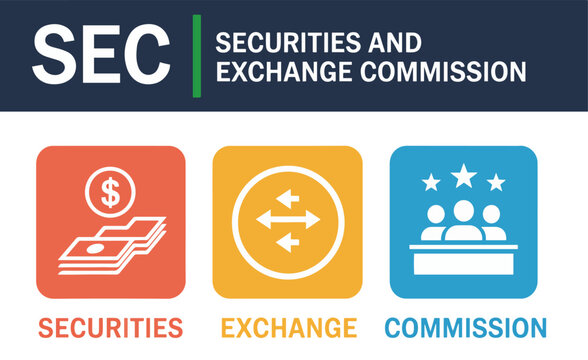 sec securities exchange commission icon vector
