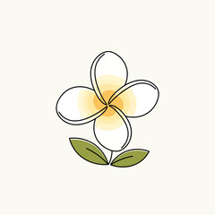 Simple Frangipani Flower